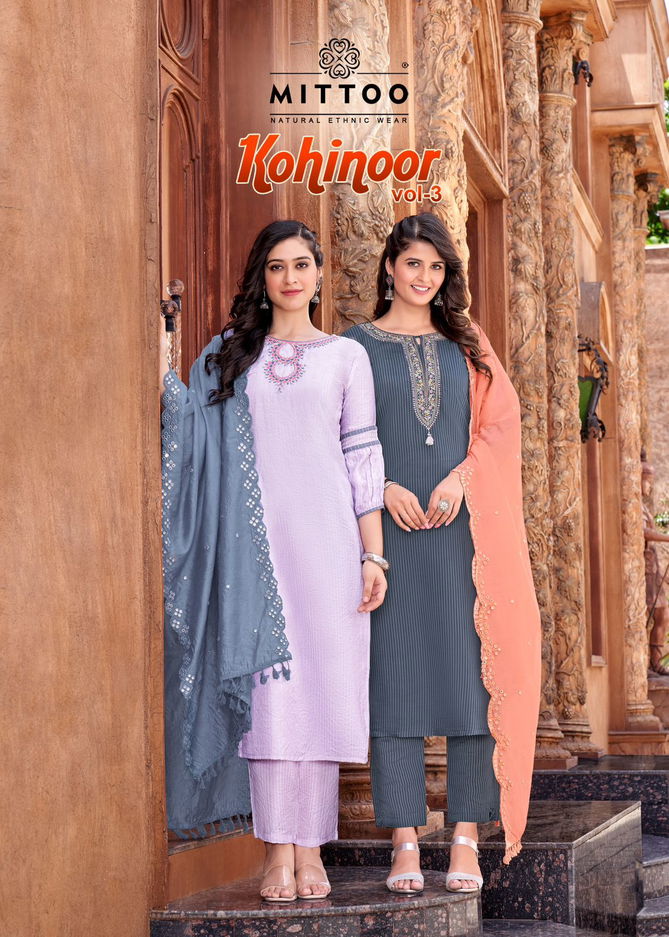 Kohinoor Vol 3 By Mittoo Embroidery Readymade Suits Catalog